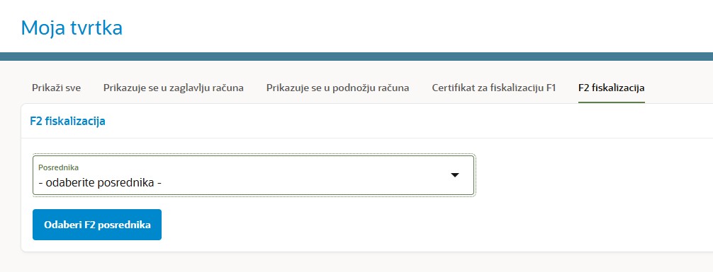 Odabir F2 posrednika